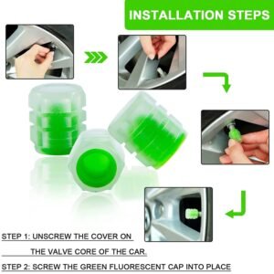 Luminous Tyre Valve Caps – Glow-in-Dark, Universal Fit | RaceVault