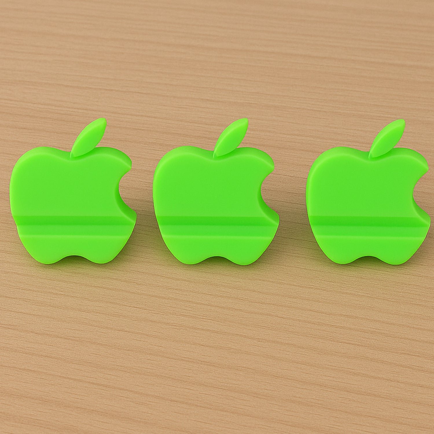 Apple-Shaped Mobile Phone Stand – Compact 3-Piece Set