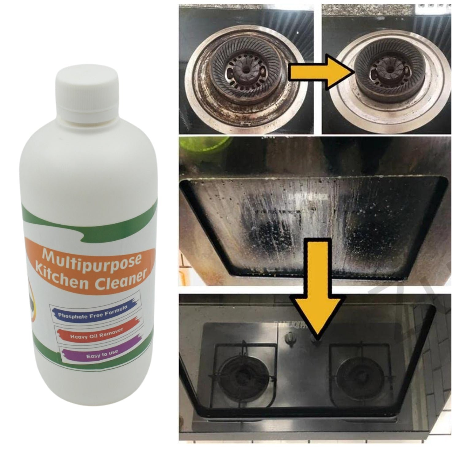 Kitchen Cleaner Spray – Oil & Grease Remover 500ml | CookAura