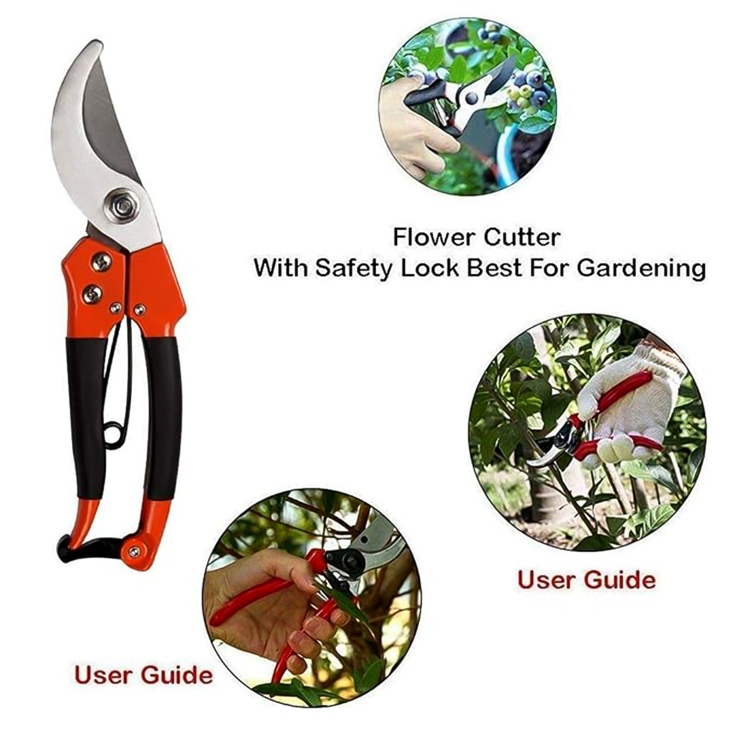 Garden Pruning Shears – Ergonomic Stainless Steel Grip | Indo Glow