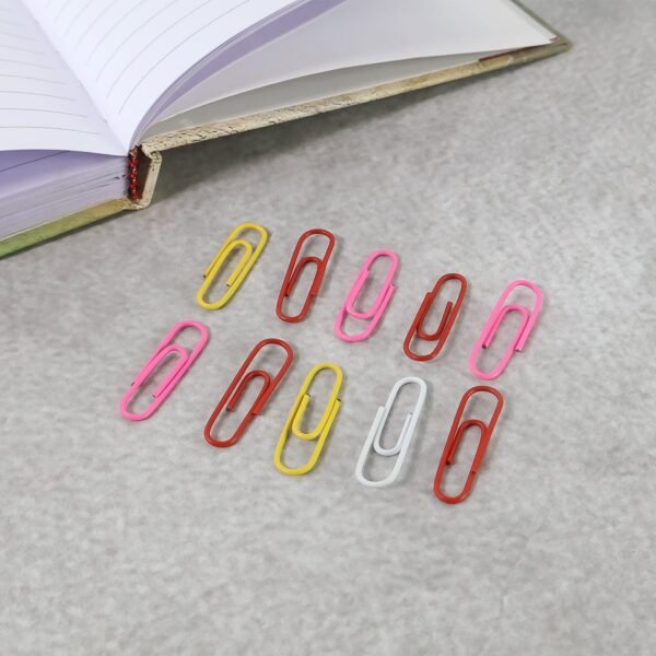 Vinyl-Coated Paper Clips – Colourful, Rust-Resistant Set (10 Pcs)