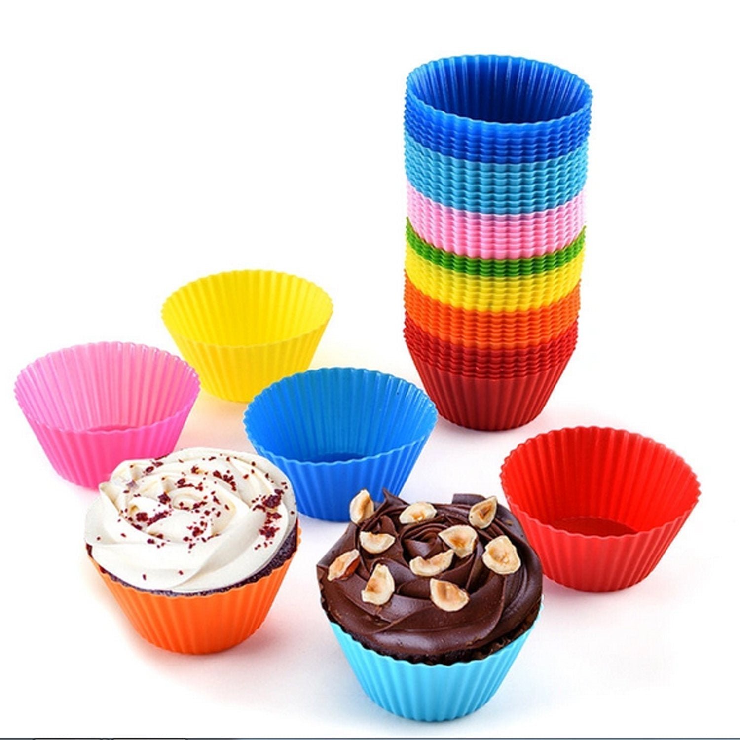 Silicone Cupcake Mold Set – 6 Food-Grade Flexible | Bake & Dwell