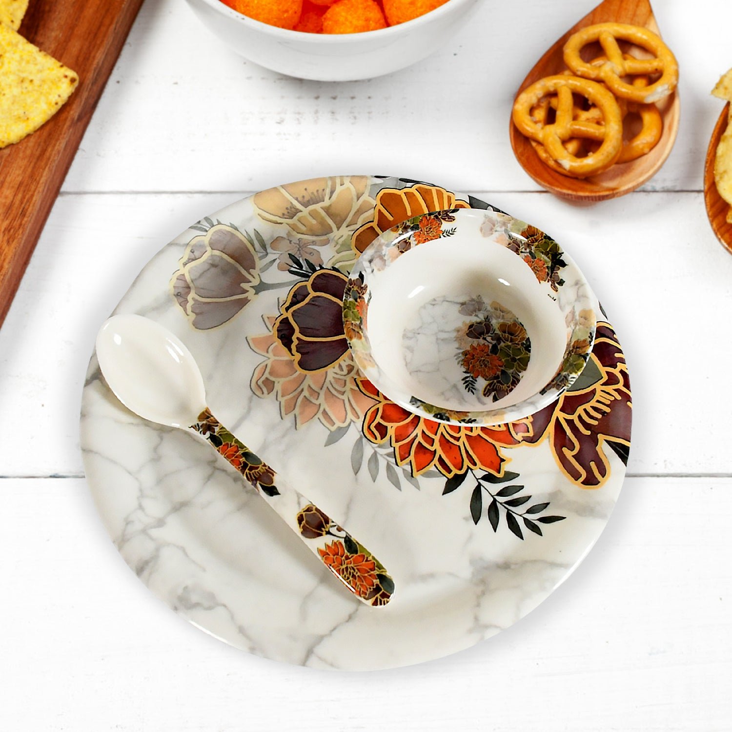 Plastic Dinner Set – 18-Piece Microwave & Dishwasher Safe | Jiaqi
