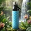 1100 ML Diamond Texture Sports Water Bottle – Leakproof Secure Cap