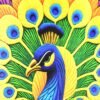 Peacock Design Anti-Slip Floor Mat – Soft Velvet Touch