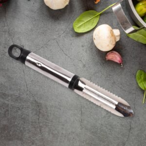 Stainless Steel Kitchen Gadget Set – 5-Pc Peeler, Grater & Slicer