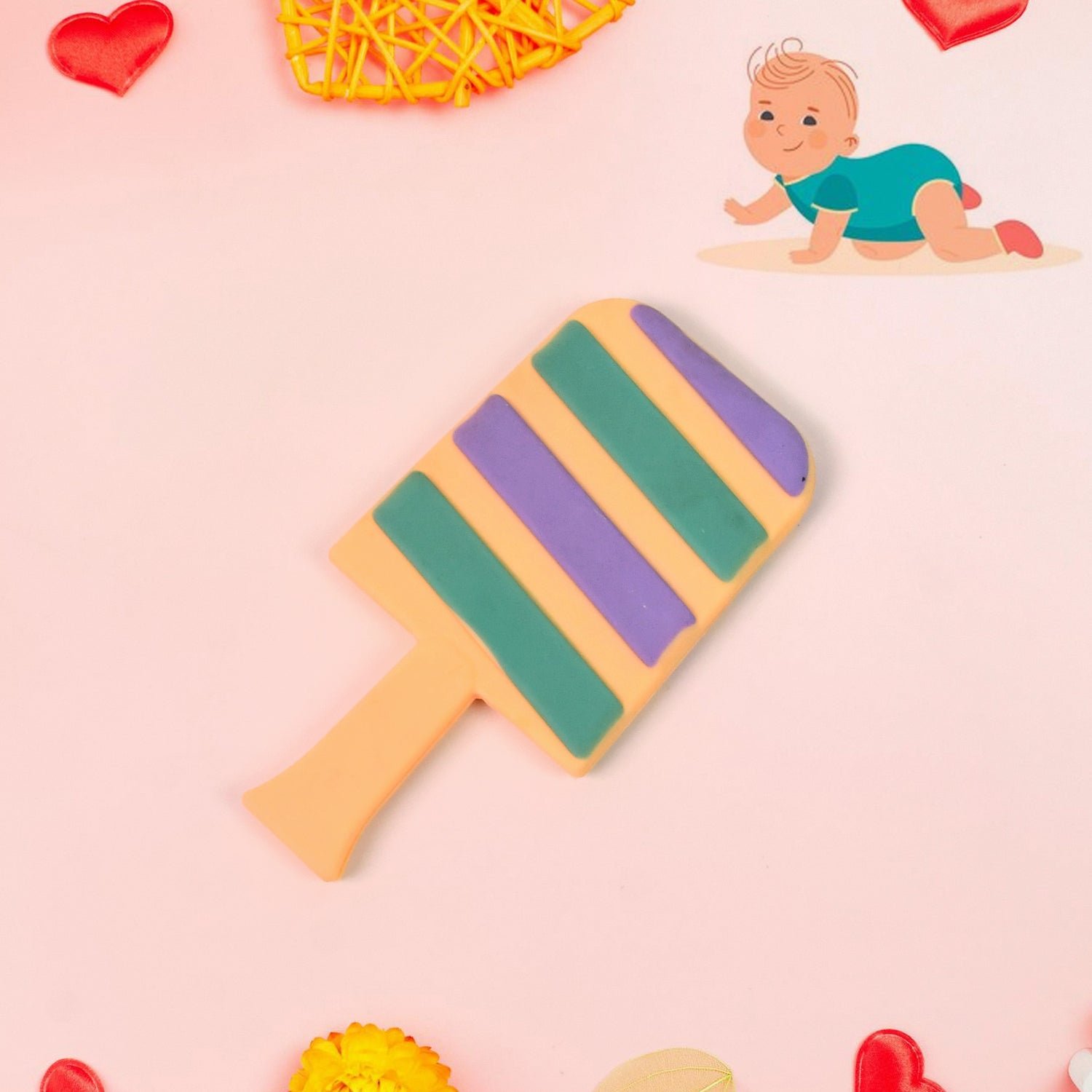 Silicone Baby Teether – Soft, BPA-Free Candy Shape | Babyova