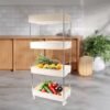 4 Layer Kitchen Rack – Durable Steel & Plastic Storage