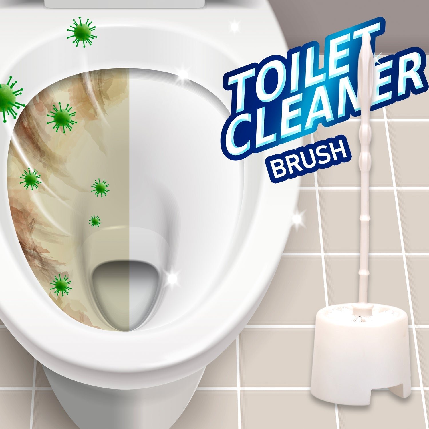 Toilet Cleaning Brush – Flexible Head & Potted Holder | Pro Clean