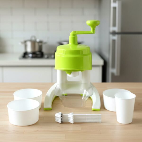 Manual Ice Crusher – Hand Crank Snow Maker for Beverages