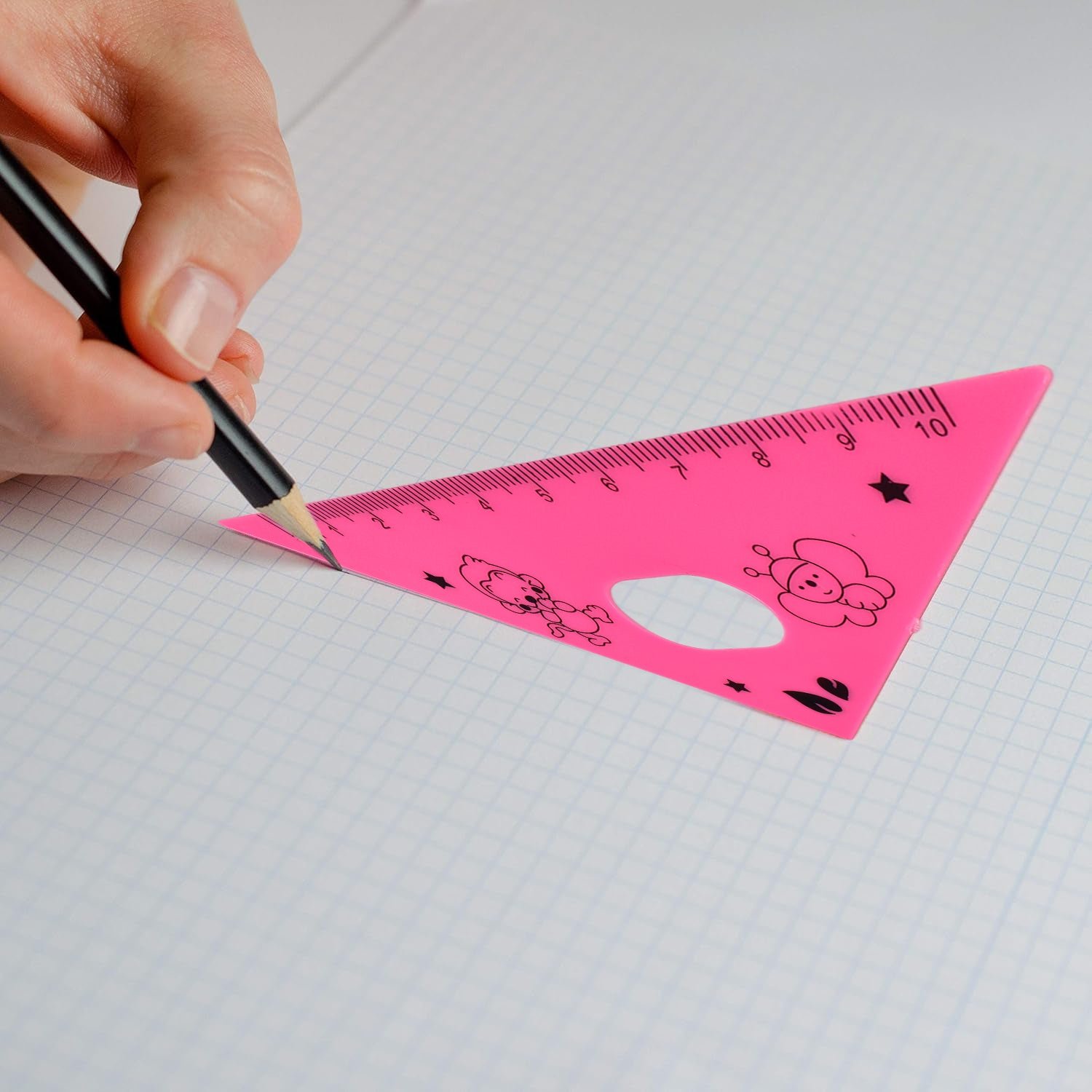 Giraffe Ruler Set – Durable 4 Pc Plastic Measuring Tools