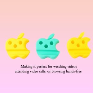 Mobile Stand with Pen Holder – Apple-Shaped Desk Organizer 3 Pc
