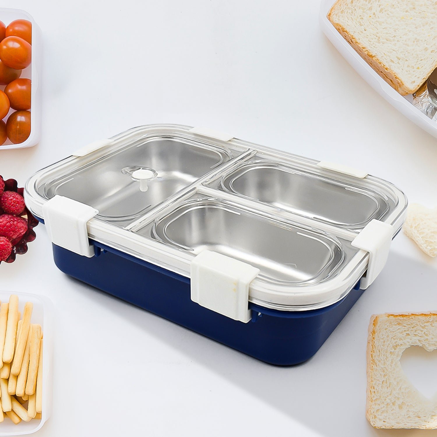 Insulated Lunch Box – 3-Compartment Stainless Steel | Lunchie Bunchie