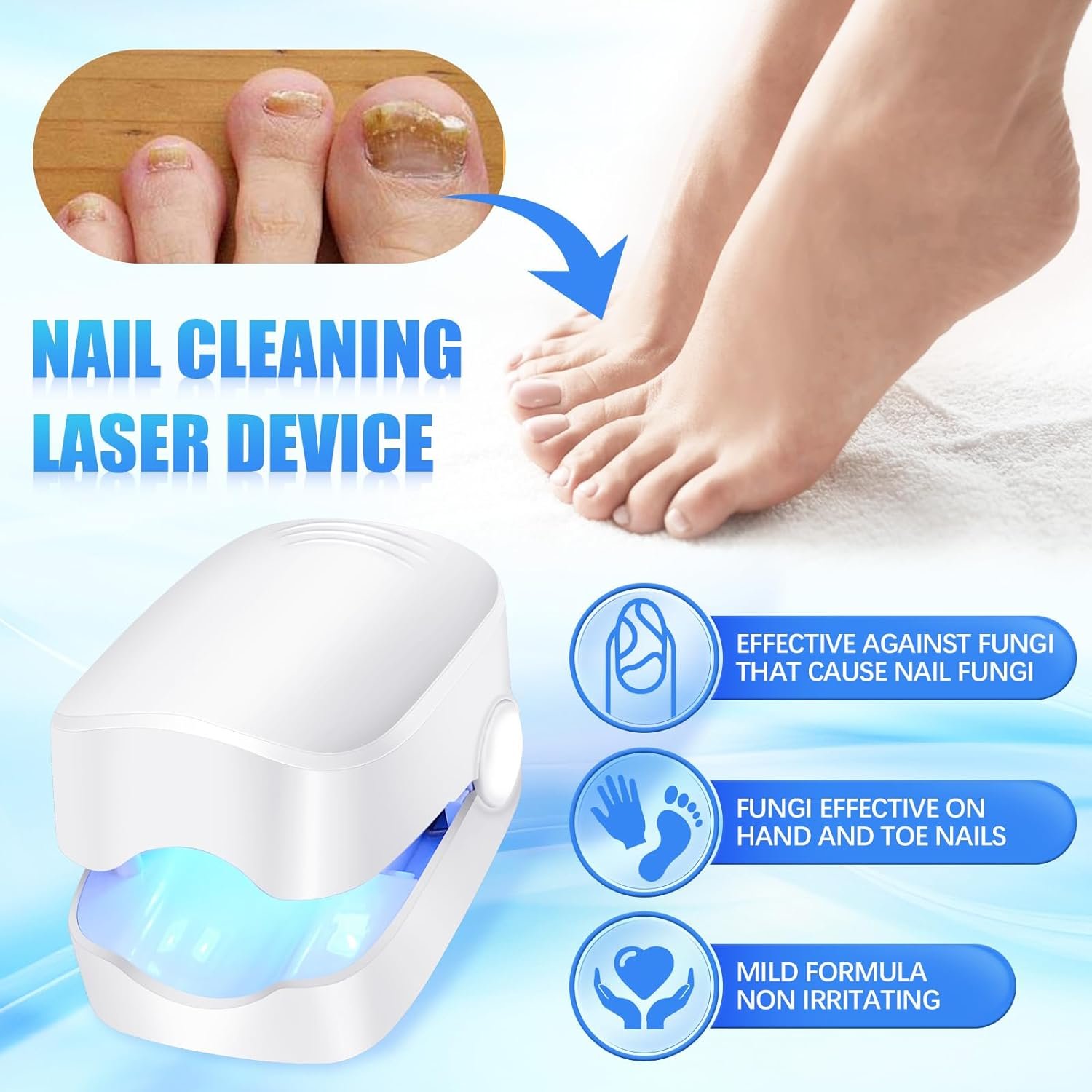 Nail Fungus Laser Treatment – Rechargeable Device for Hands & Feet | AuriGlam