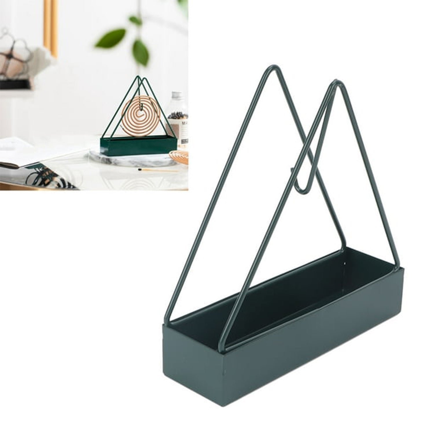 Mosquito Coil Holder – Triangular Iron Design | Velvet Wellness
