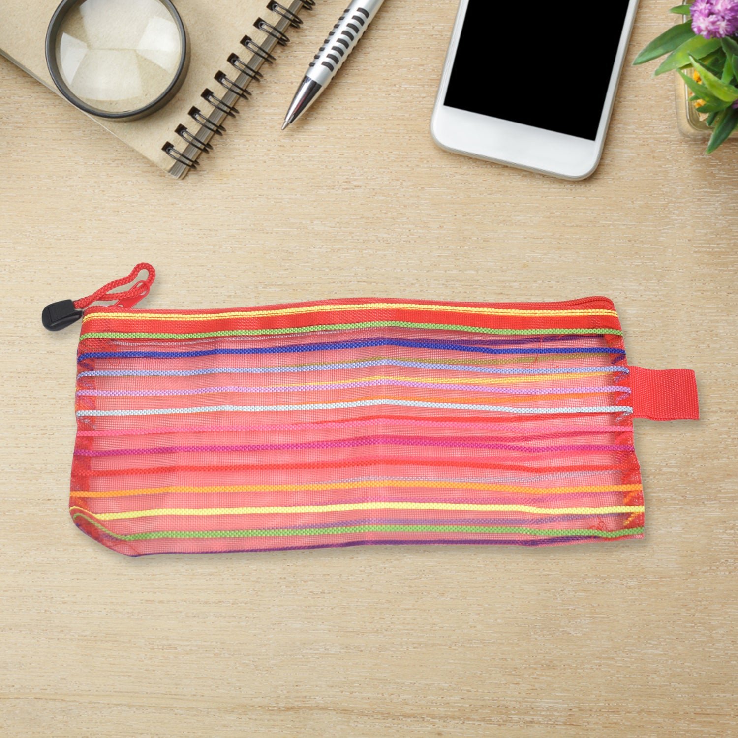 Transparent Mesh Pouch – Multi-Purpose Zipper Organizer | Indo Glow