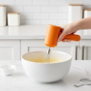 Electric Handheld Whisk Mixer – USB Rechargeable & Detachable