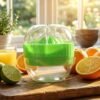 Manual Citrus Juicer – Splash-Free Juicing with Bowl & Cover