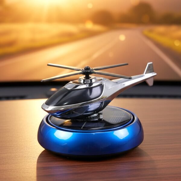Solar Helicopter Car Air Freshener – Rotates & Freshens Dashboard