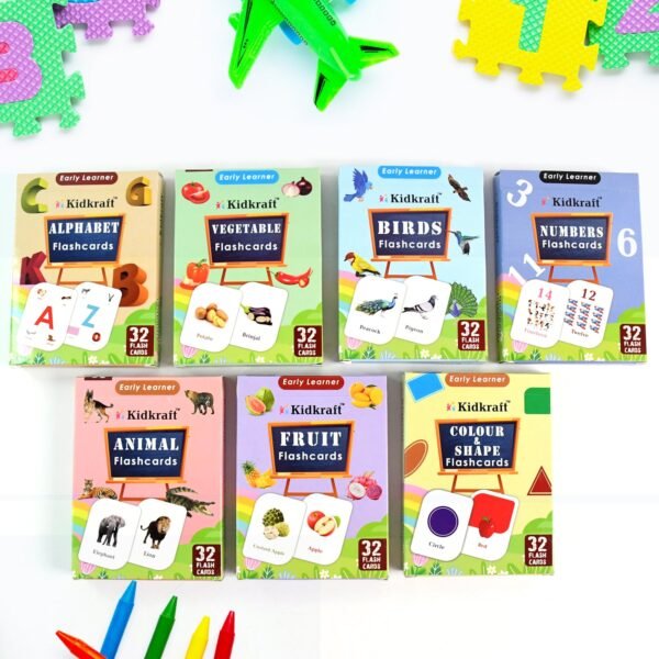 Early Learner Flashcard Set – 224 Durable Educational Cards