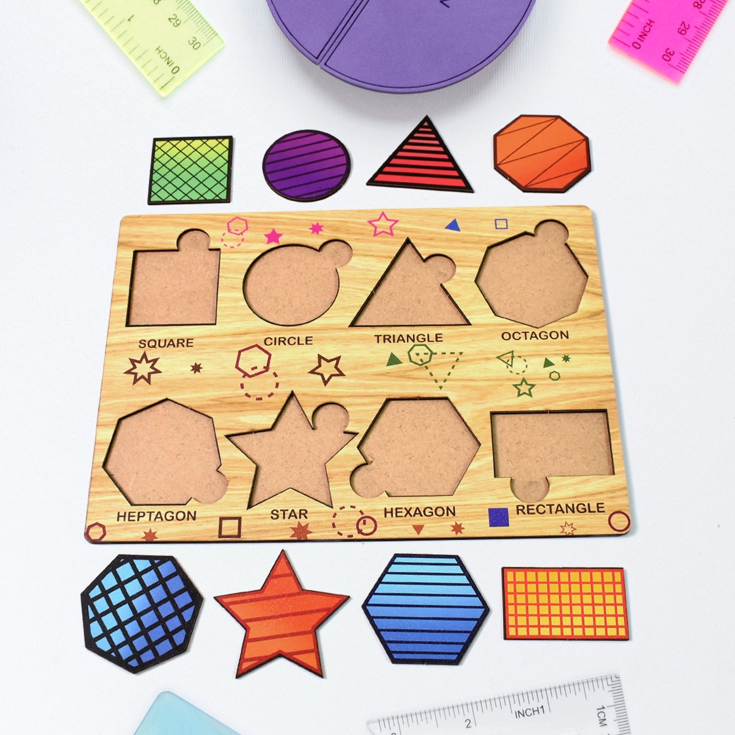 Wooden Triangle Puzzle – Educational Toy for Kids | Inventive Play