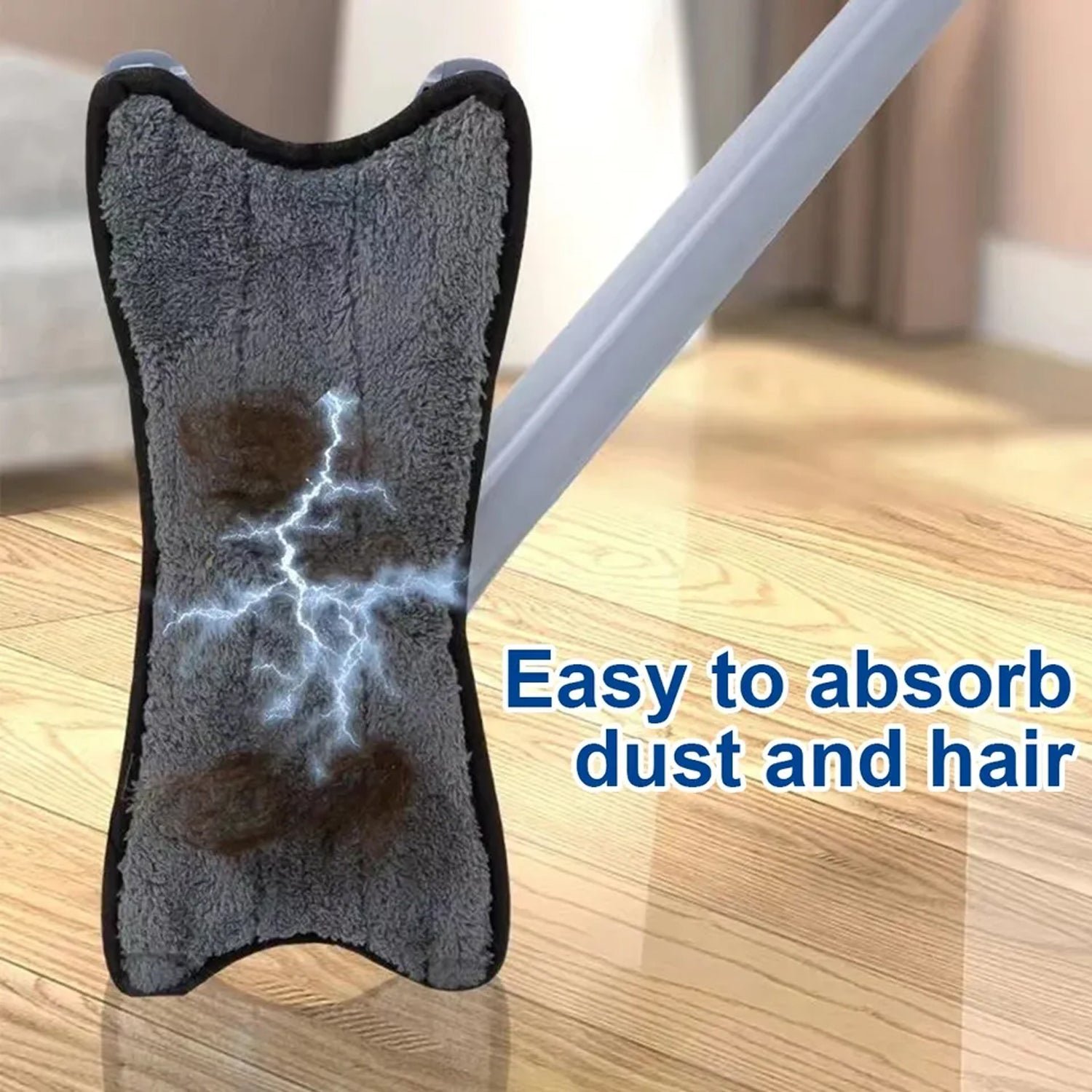 Flat Mop – 360° Rotating Head, Easy Squeeze | Velvet Wipe