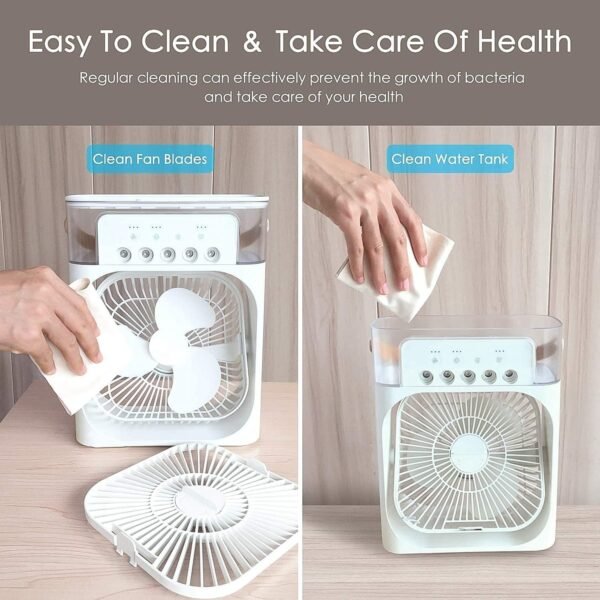Portable Air Cooler Fan – Personal Cooling with 7-Color Light