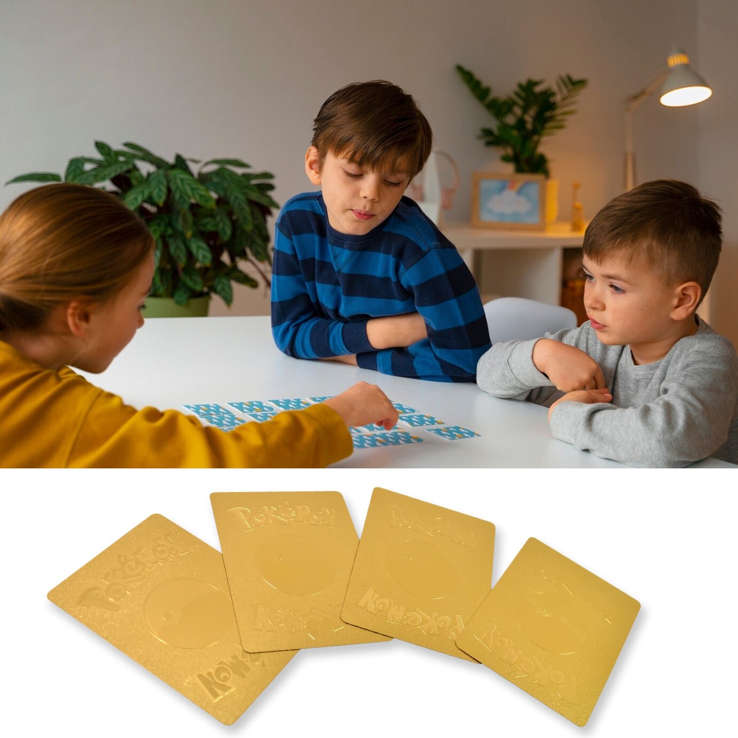 Golden Trading Cards – 55 Pcs Foil Set for Kids | Gamevana