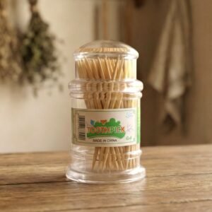 Wooden Toothpick Jar – Premium Hygienic Storage Pack