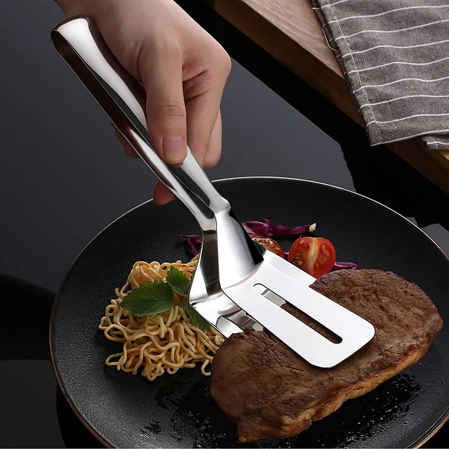Cooking Tong – Multifunction Stainless Steel for Frying & BBQ | Quickslice