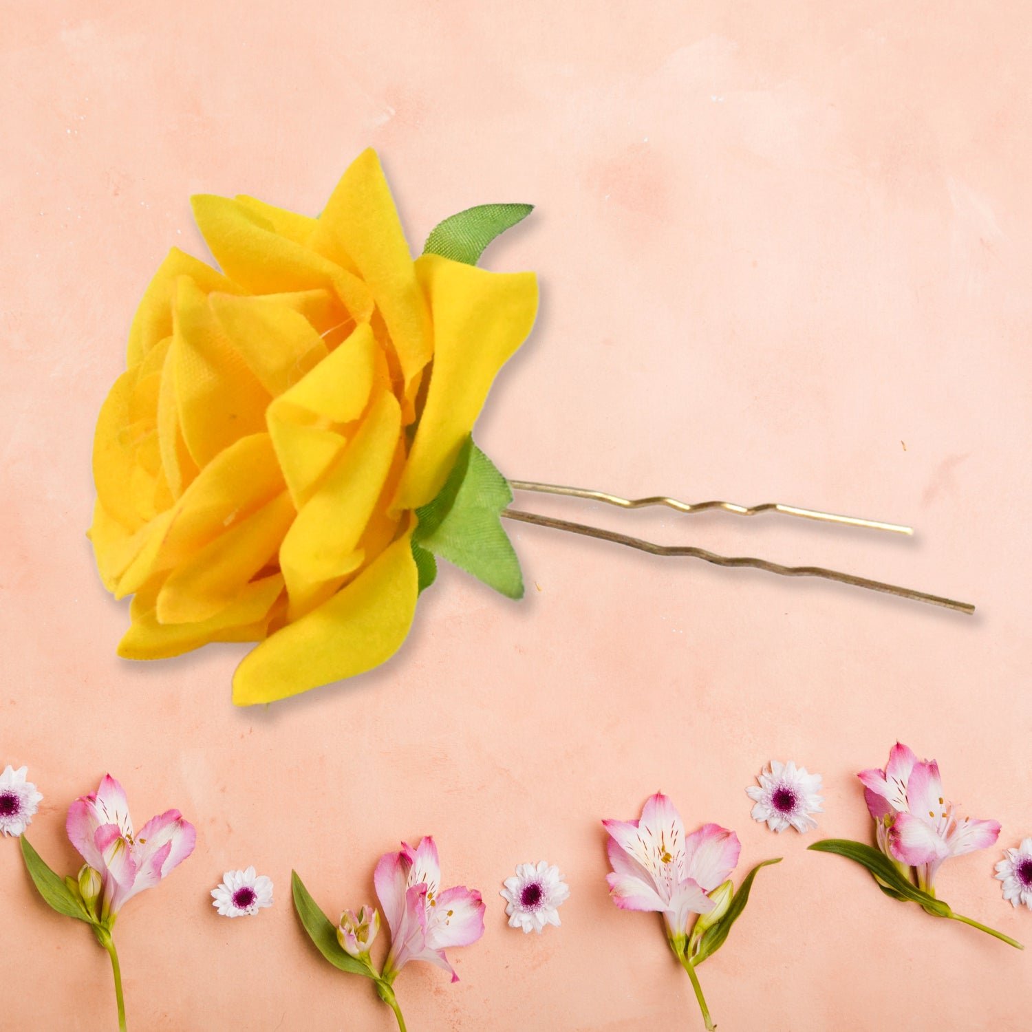 Flower Hair Pin – Vibrant Multicolor Floral Hair Accessories (4 Pcs Set)