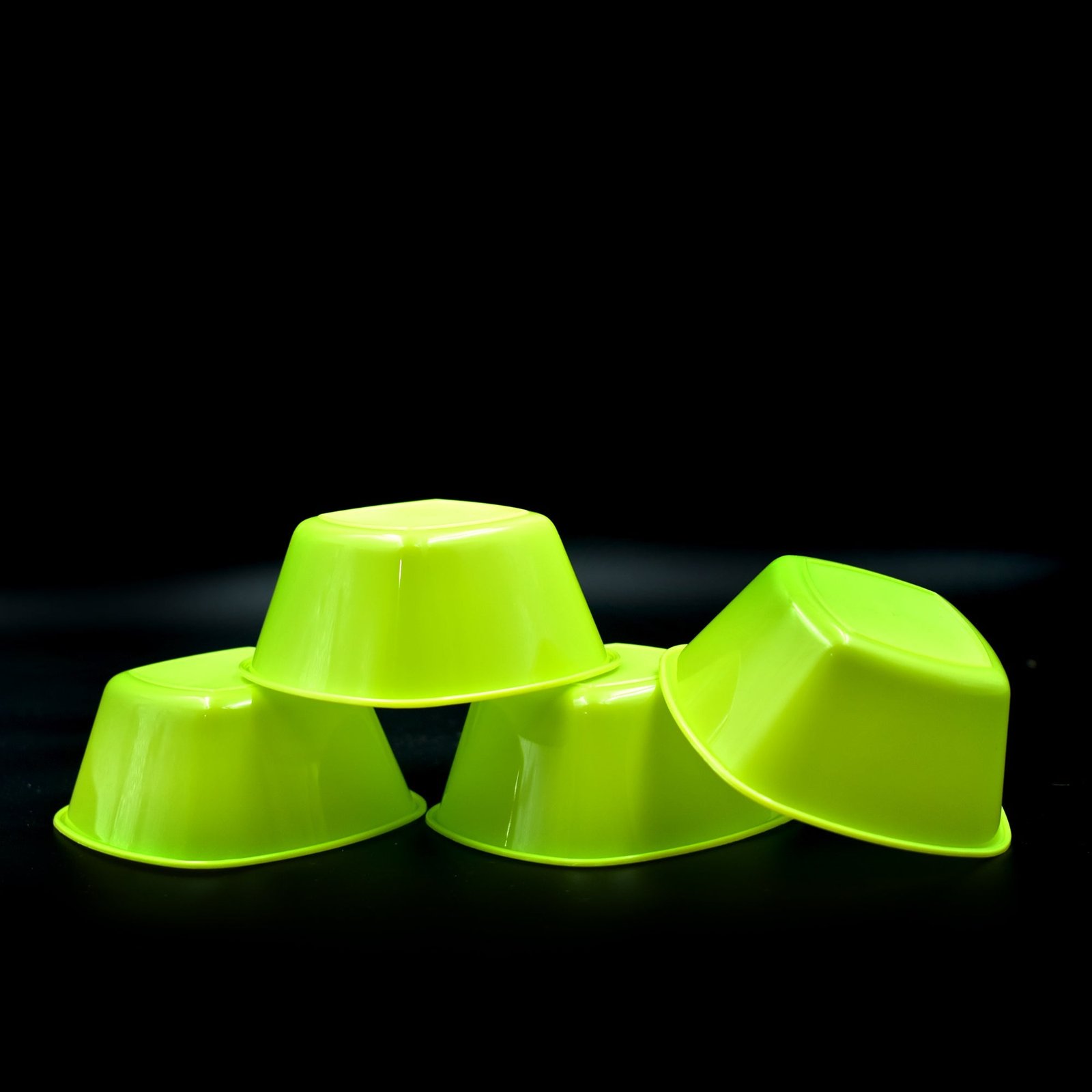 Square Plastic Bowl Set – Unbreakable & Food Safe (Pack of 4) | Jiaqi