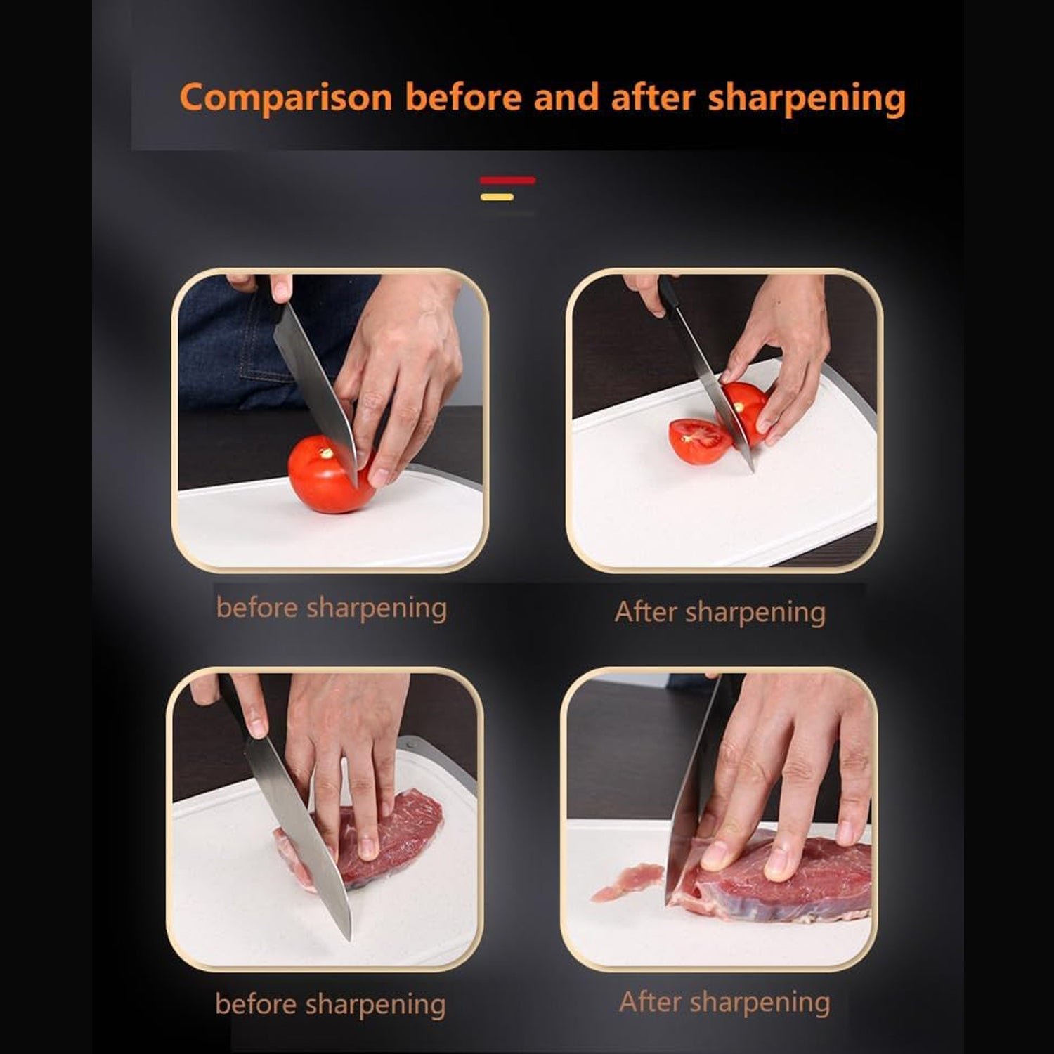 Kitchen Knife Sharpener – 3-Step Handheld Tool | Quickslice