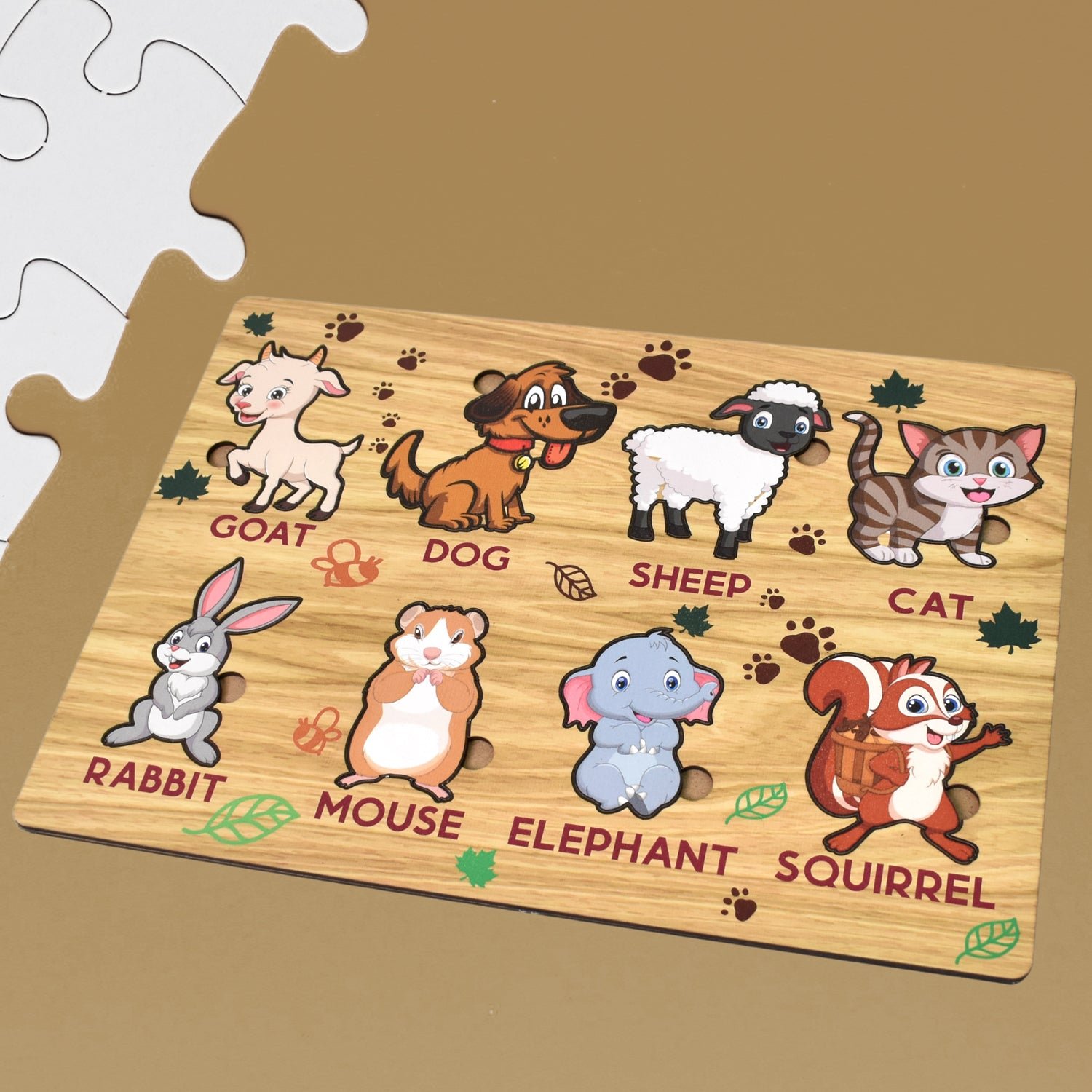 Wooden Animal Puzzle – Educational Learning Board | Inventive Play