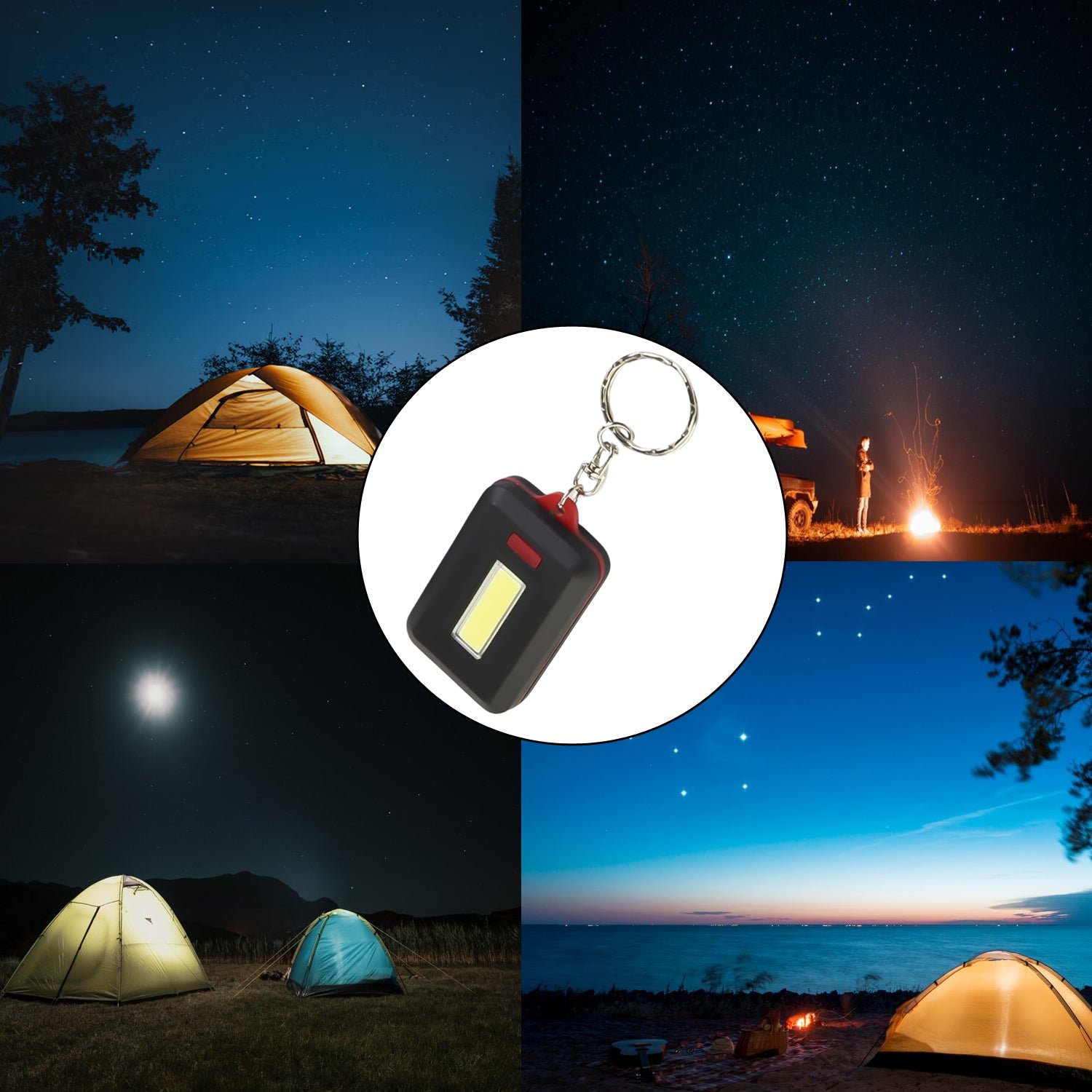 LED Keychain Light – Compact 3-Mode Mini Flashlight