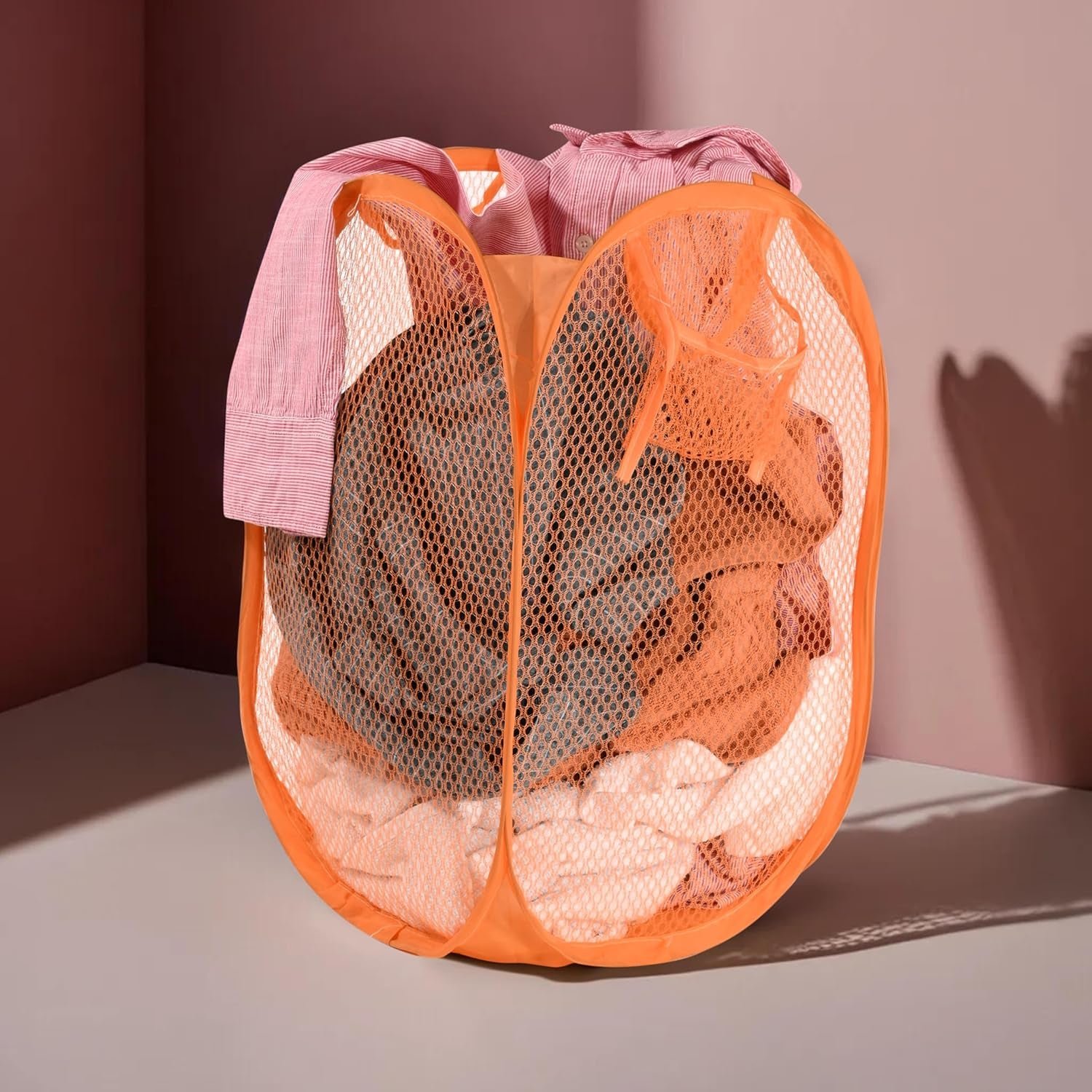 Foldable Mesh Laundry Basket – Lightweight, Breathable Hamper
