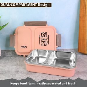 Stainless Steel Lunch Box – 2 Partition Leak-Proof Tiffin