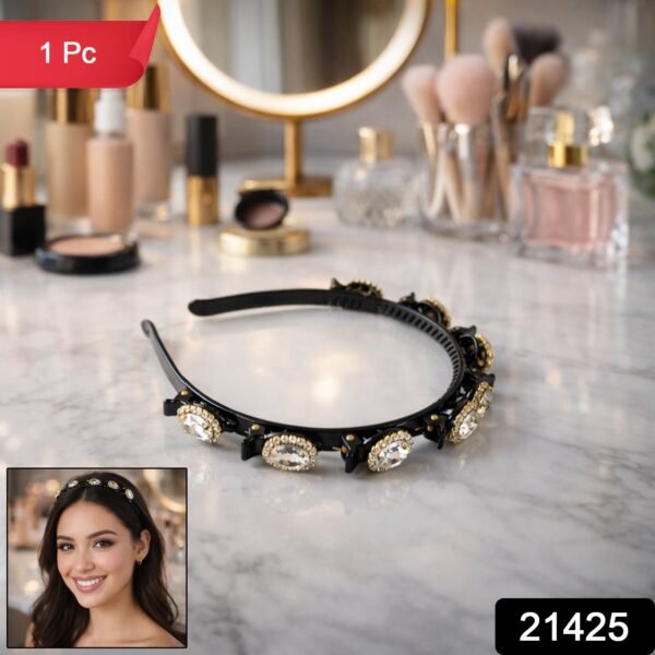 Crystal Studded Hairband – Elegant Accessory for Women & Girls