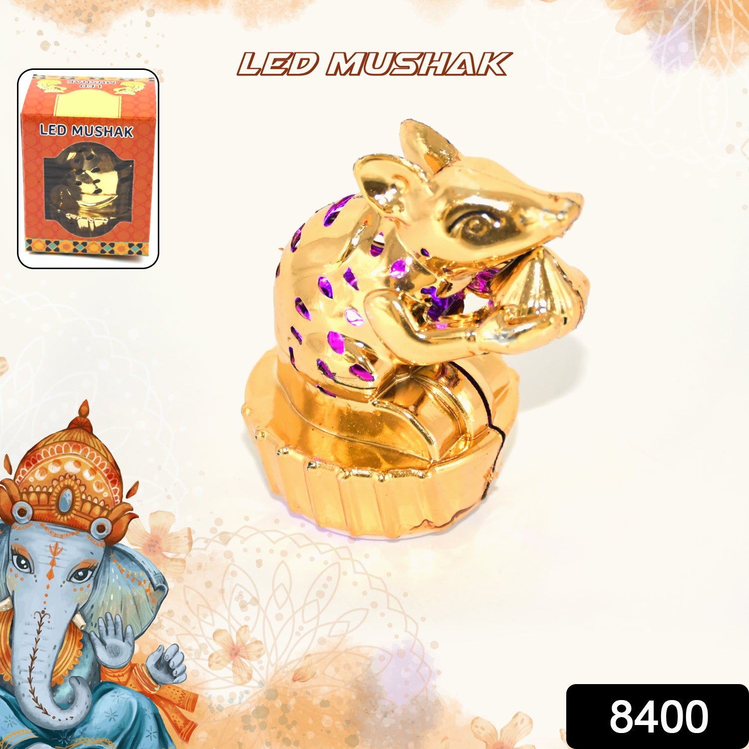 LED Mushak – Multicolour Festive Light for Ganpati | Styleva