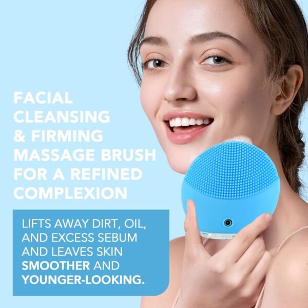 Silicone Sonic Facial Cleansing Brush – Gentle Deep Pore Cleanser