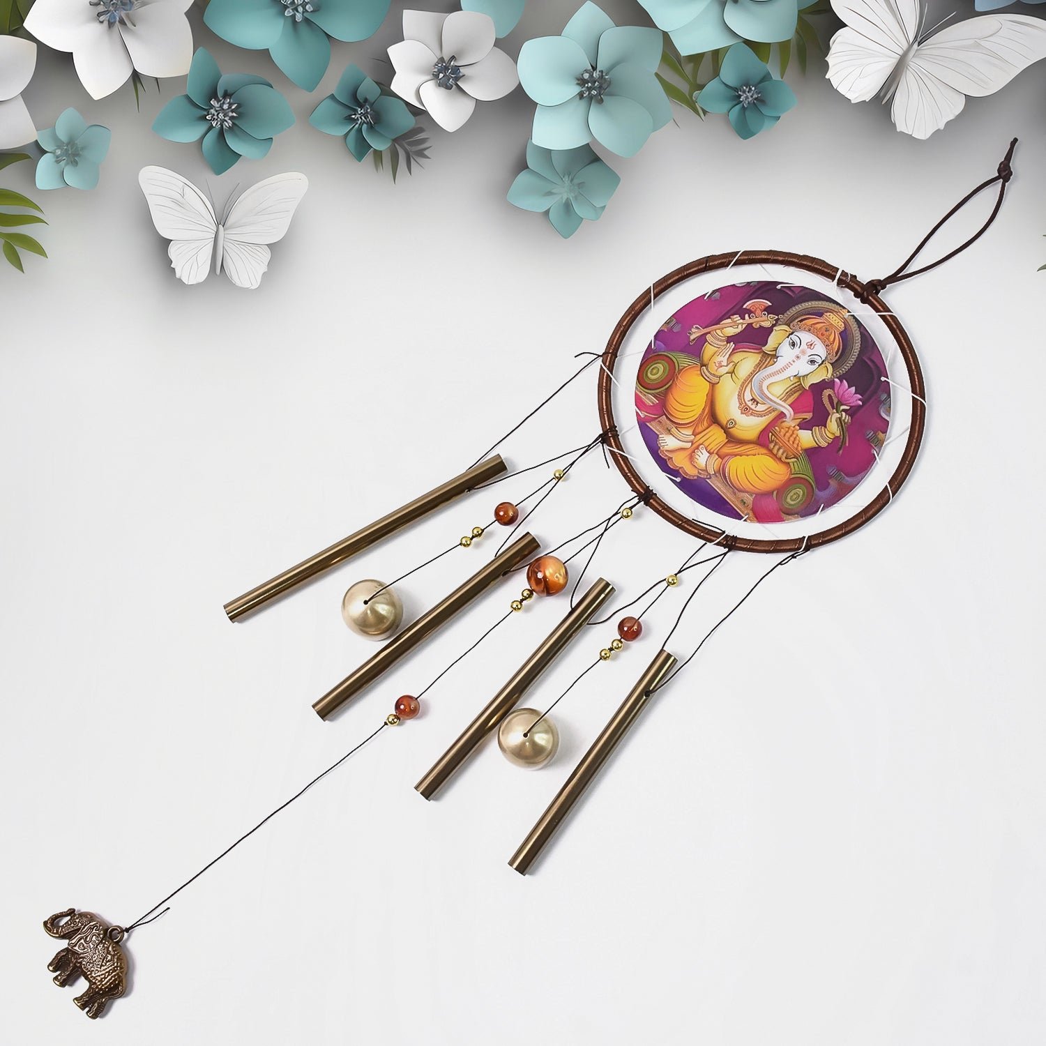 Lord Ganesh Wind Chimes – Soothing Outdoor Garden Decor