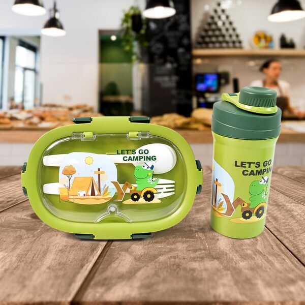 Leak-Proof Lunch Box Set – 3 Compartment with Bottle | Lunchie Bunchie