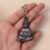 Hanuman Ji Sitting Pose Metal Keychain – Durable Spiritual Key Ring