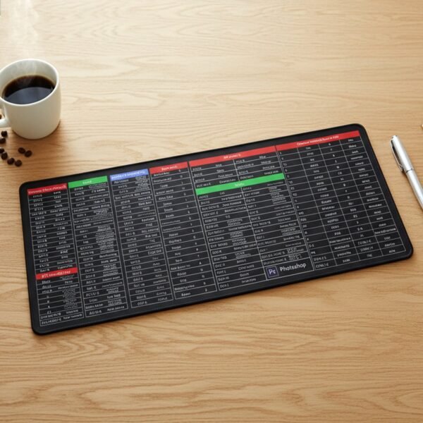 Shortcut Keyboard Mouse Pad – Large Extended Desk Mat for Efficiency