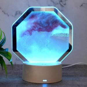 LED Moving Sand Art Table Lamp – Soothing Color-Changing Decor