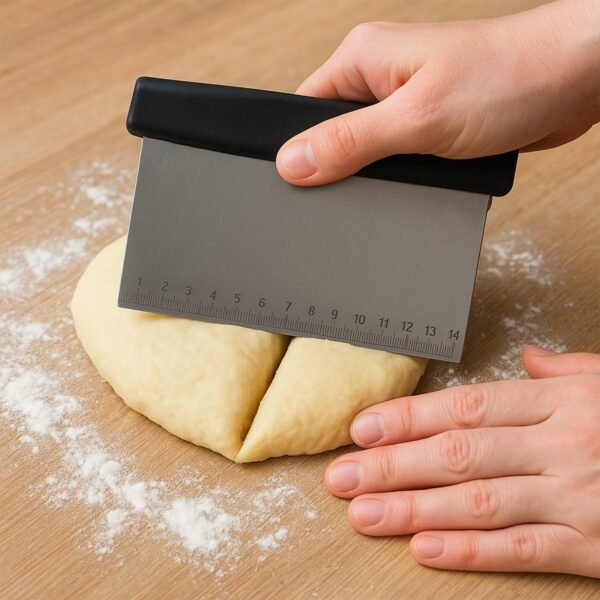 Stainless Steel Dough Scraper – Precision Baking Tool