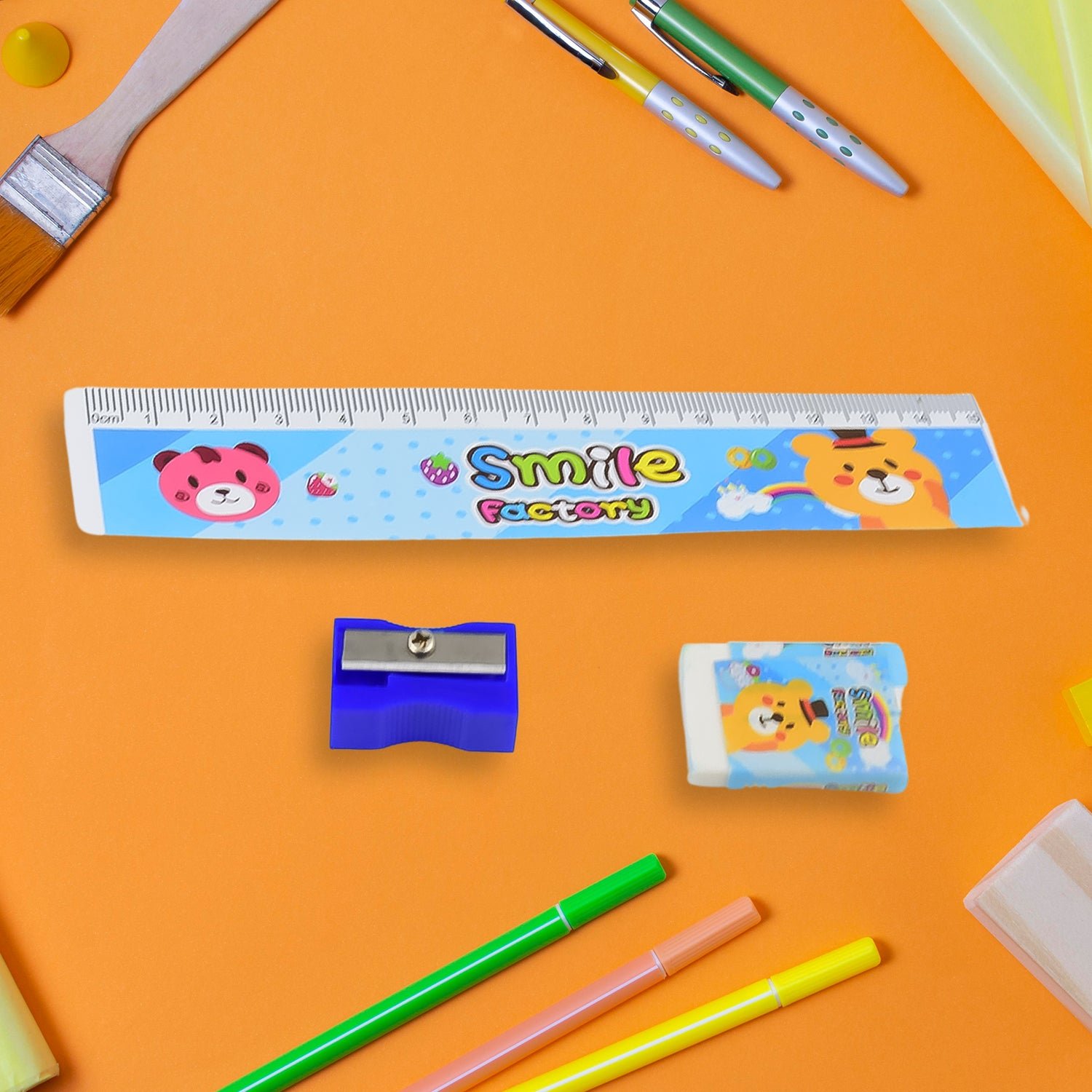 Kids Cartoon Pencil Set – Fun Wooden Stationery for School | Writezo