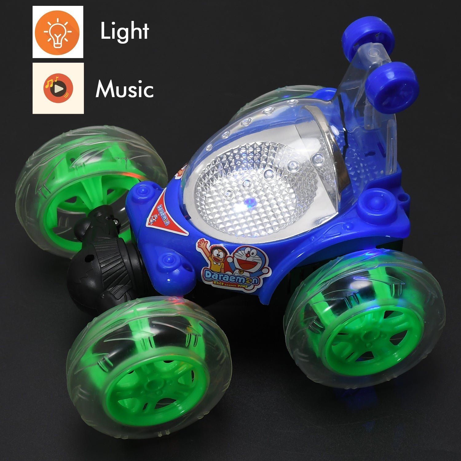 Stunt Remote Control Car – 360° Rolling, Lights & Music | Wagtail