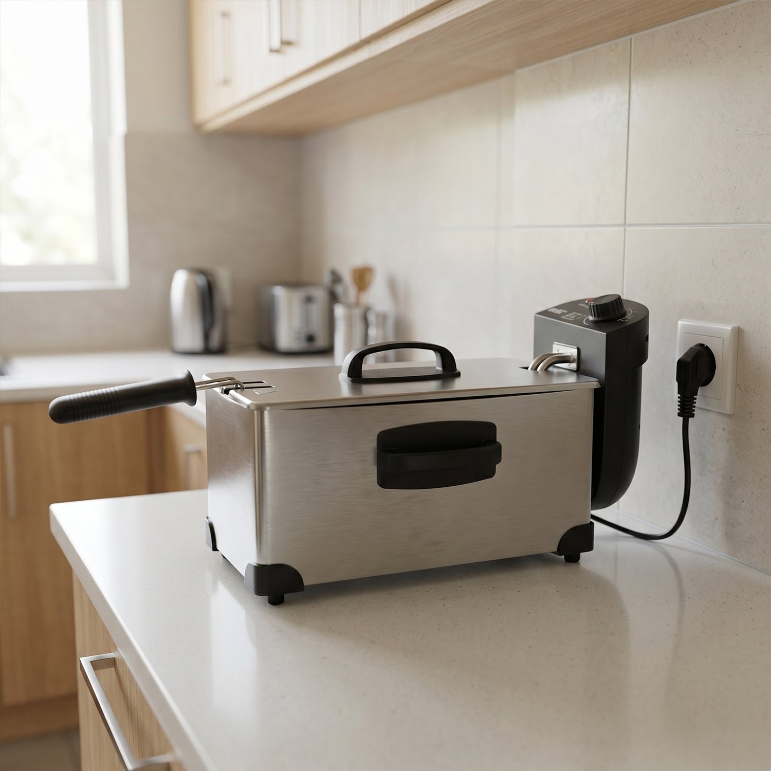 Deep Fryer 2000W – Durable 3L Stainless Steel Electric Fryer