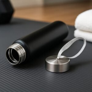 Portable Stainless Steel Water Bottle – 250ml Leakproof with Strap